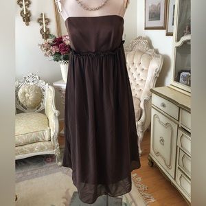 Alfred Sung NWT strapless Maternity dress color Expresso size 12